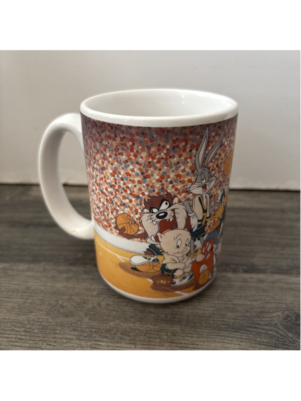 Warner Brothers Studio Store Looney Tunes Basketball Coffee Tea Mug 93’ Vintage